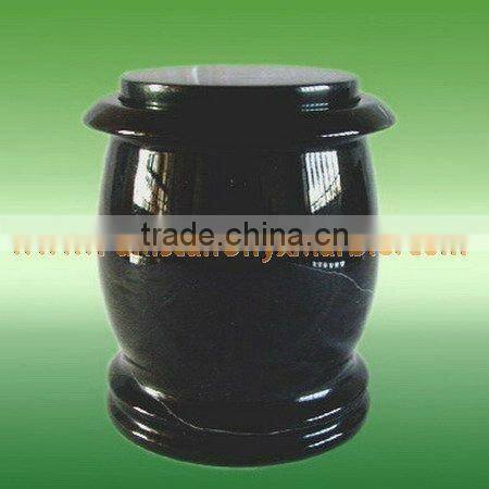 POLISHED MARBLE STONE/JET BLACK MARBLE URNS