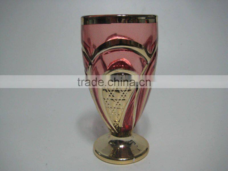 7pcs of gold plated glassware sets