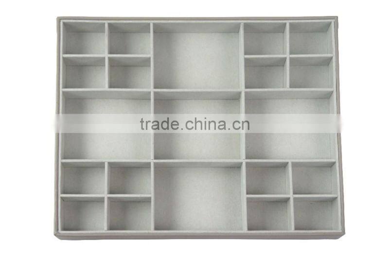 Faux Leather 21-division Drawer Tray, Accessory Show Box