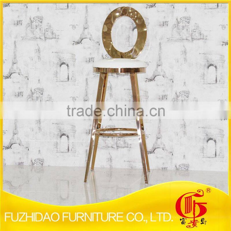 Hot sale stainless steel gold bar chair for cafe