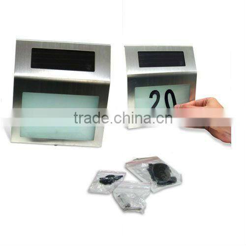 Replaceable solar led house number light
