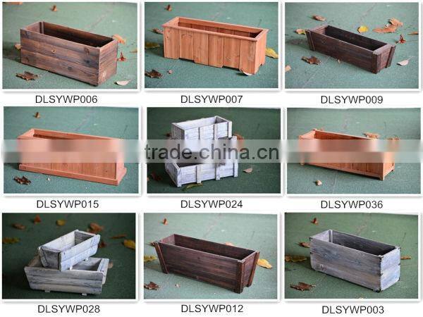 Large Decorative Flower Box Garden Wooden Planter Boxes Wholesale
