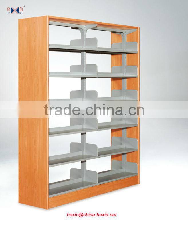Modern steel and wood library furniture,modern public office bookshelf,bookcase,book rack