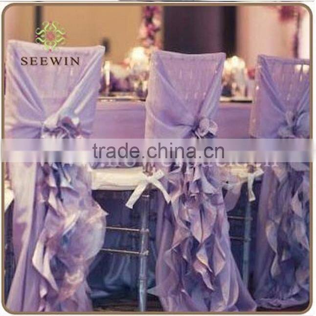 solid white rosette chair cover wedding