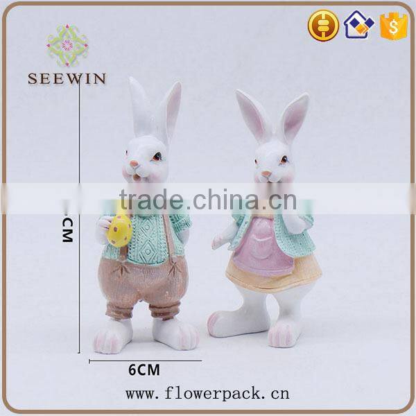 Creative resin rabbit household decorations and decorations