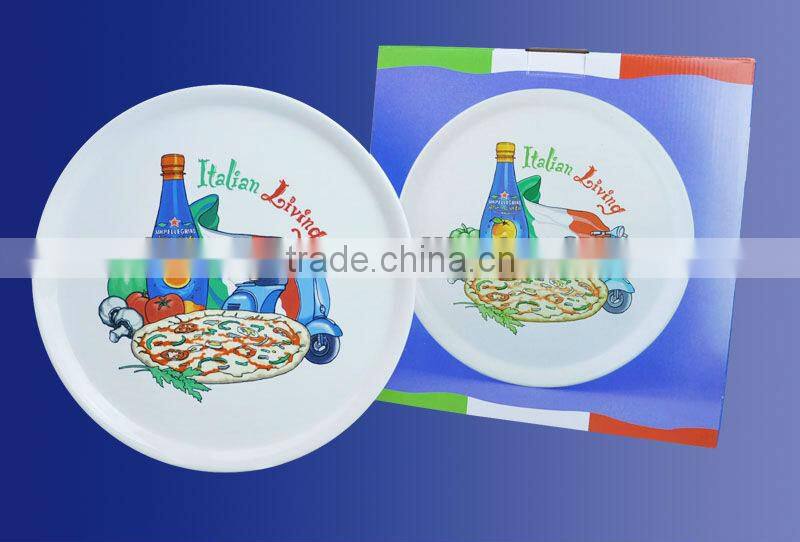 Ceramic 13" Round Pizza Plates