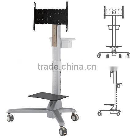 Mobile TV Trolley Cart With Basket and Shelf NEW 2017