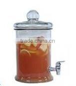 double glass kilner jar waterlight beverage dispenser jar with faucet stand