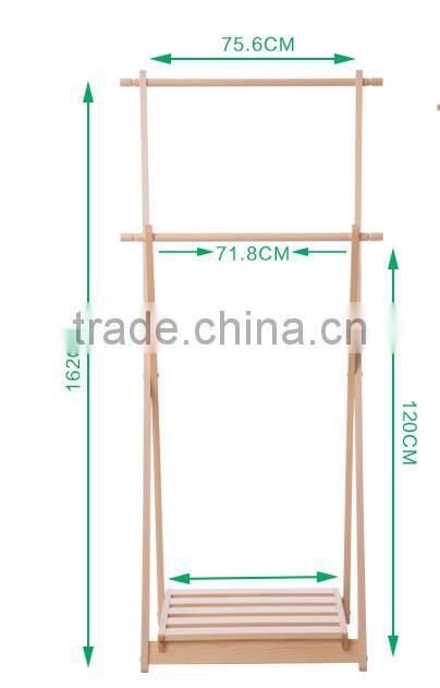 wooden coat hanger for living room wooden clothes rack