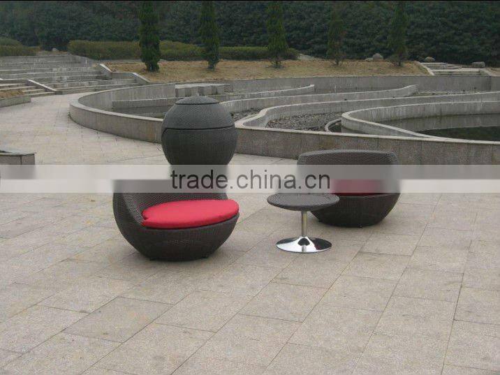 rattan coffee table and chairs for patio, yard, coffee shop
