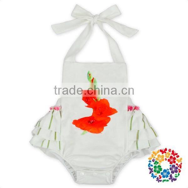 Infant And Toddler Boutique Plain Blank Baby Rompers OEM Pattern Service Summer Onesie Baby