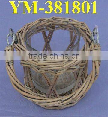 antique wicker candle holder