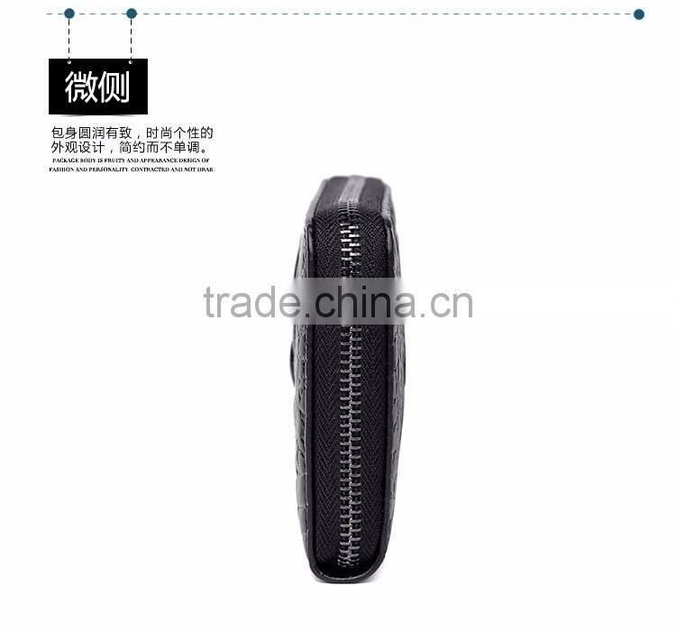 leather embossed mens wallet rfid blocking wallet