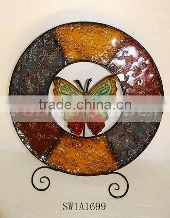 2011 "butterfly in tray" iron home decor