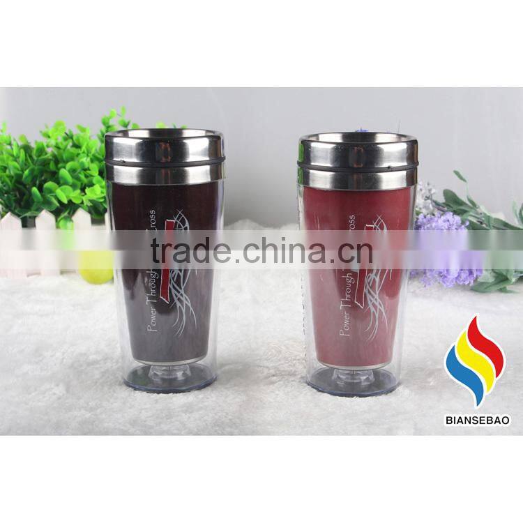 16 oz color changing double wall stainless steel travel mug