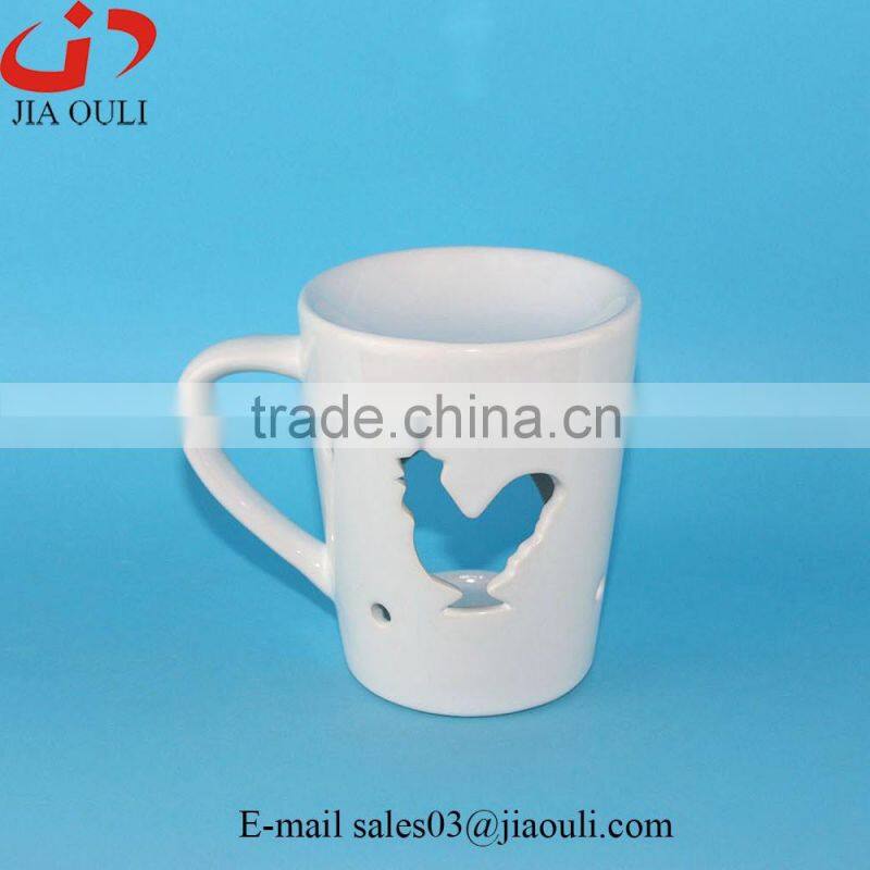 Sepecial design colors cheap ceramic cup shape oil burners, oil warmer