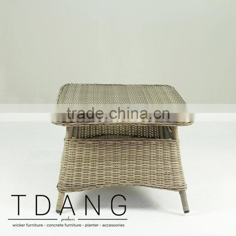 Hanna Wicker Table- Garden Outdoor Rattan Coffee Table