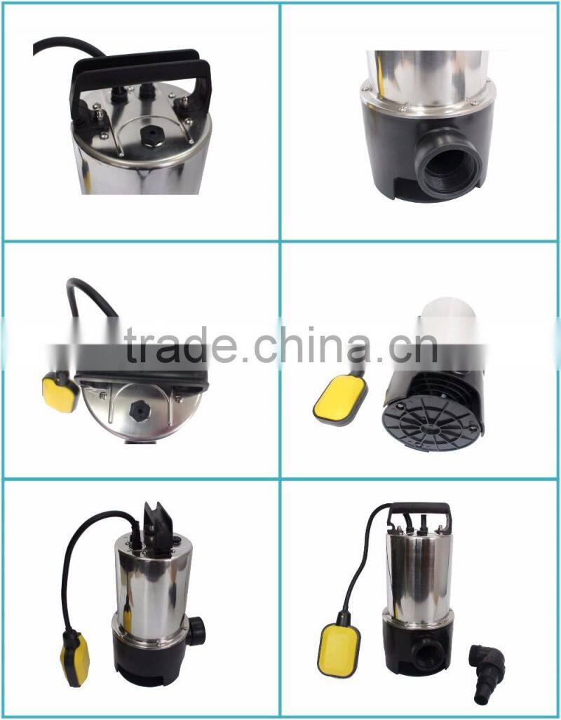 Stainless steel submersible sewage pump with float switch