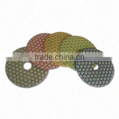 Hexagon dry diamond polishing pad