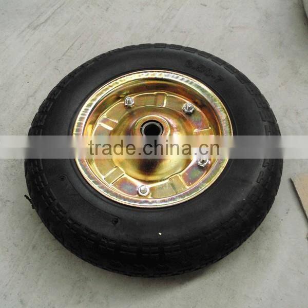 wheel size 3.50-7 Pneumatic rubber wheel air wheel 3.50-7/3.00-8