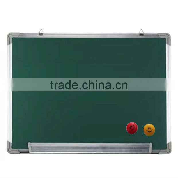 2013 hot selling 120x90cm standard magnetic green chalk board with aluminium frame