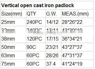 Low moq 3 keys brass plating grey Iron padlock with logo made in China