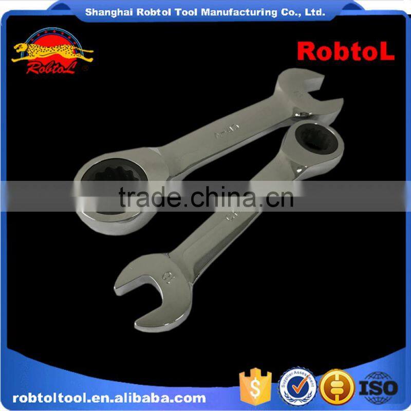 stubby ratchet wrench Gear Spanner Combination Torque Chrome Vanadium Auto Repair Two way