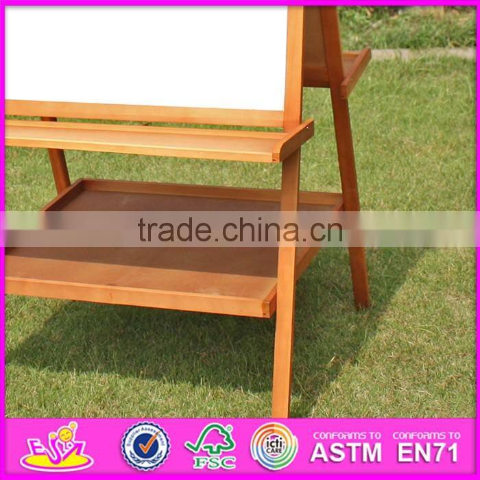 2016 new design multi-function children wooden chalkboard easel for sale W12B104