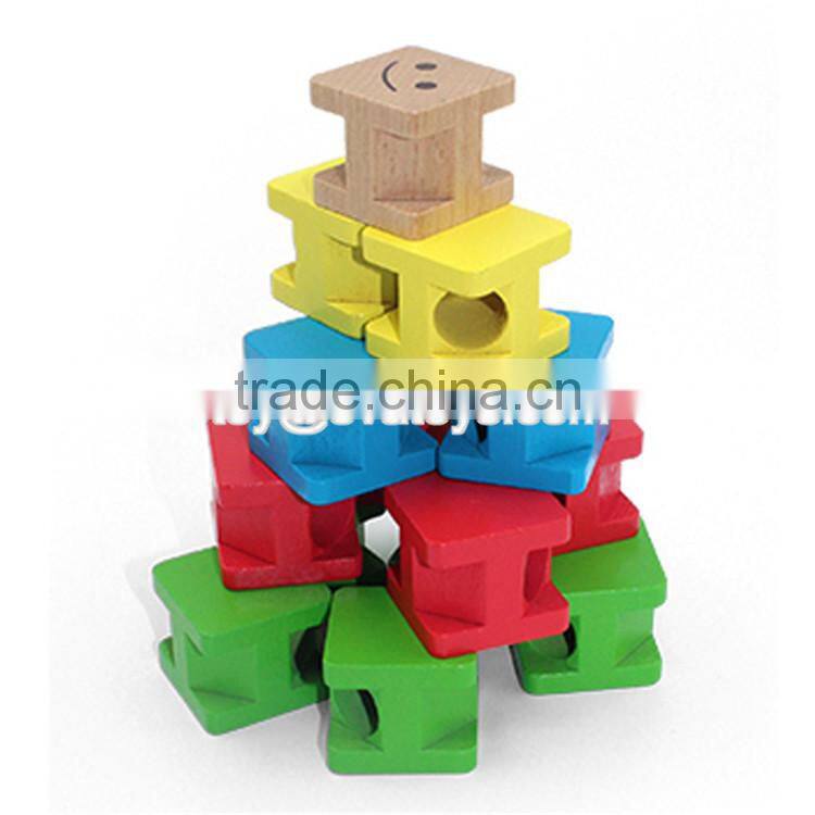 Creative intelligent stacking toys wooden baby building blocks W13D097