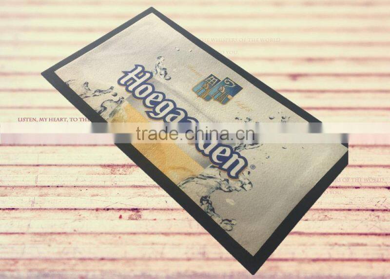 custom design rubber promotion bar mat