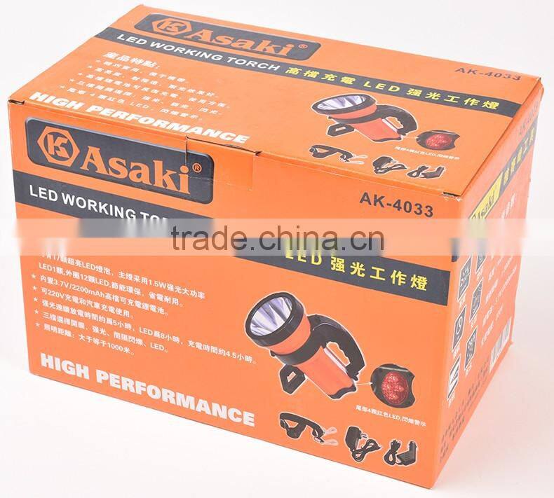 AK-4033 3W rechargeable led work torch
