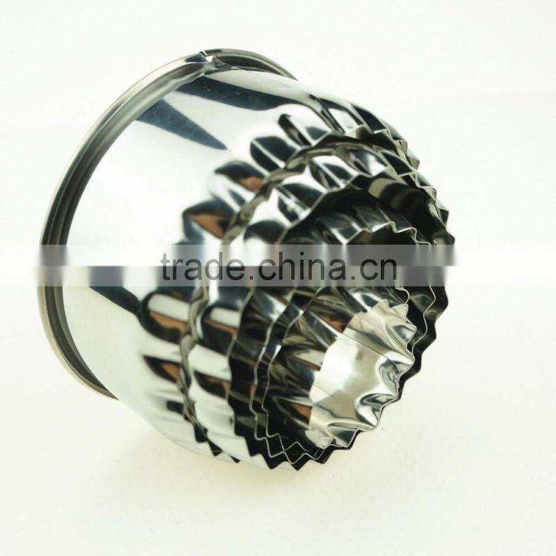 47099 5 pcs round shape stainless steel cookie cutter set