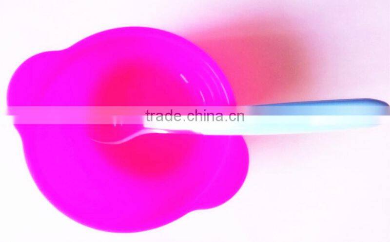 Eco-friendly popular round shape silicone bowl ,baby feeding silicone bowl and spoon