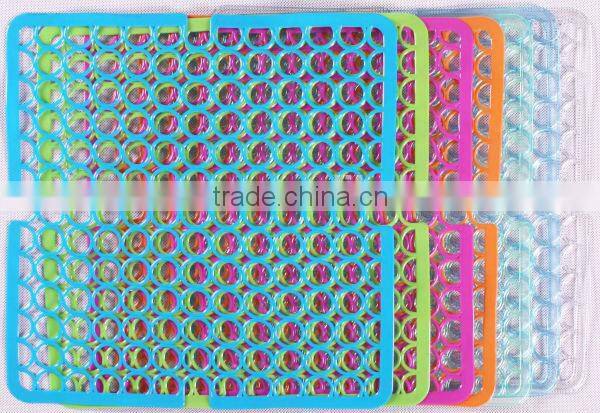 decorative Indoor water drain plastic kitchen sink mat