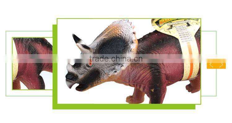 Most popular animal set game small soft rubber dinosaur toy