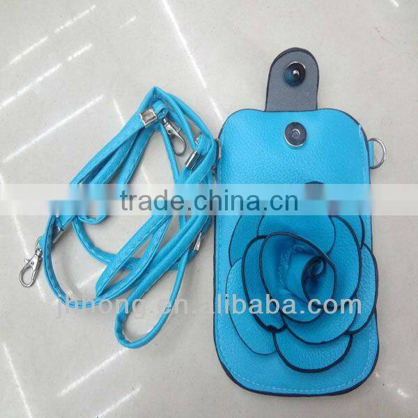 PU camellia phone package for iphone/coin purse