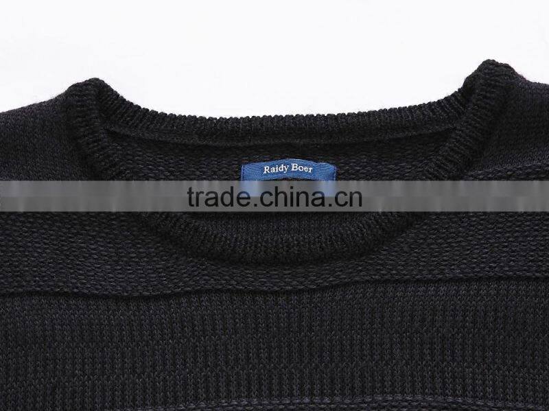 fashion wool/acrylic crew neck jacquard sweater man , cardigan sweater