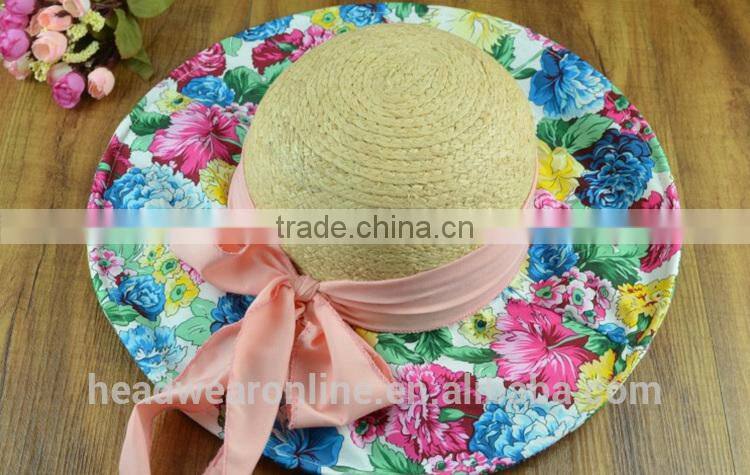 Fashion Summer Womens Straw Hats With Flower Wholesale