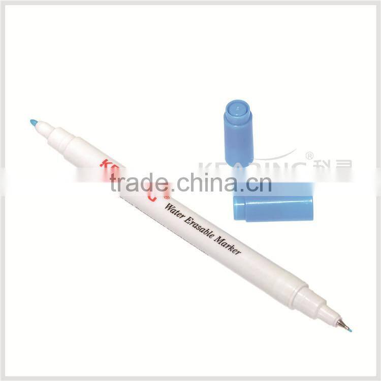 Kearing Water Erasable Pen 1.0mm & 0.5mm Dual Tip Blue Fabric Marker Pens with ASTM & EN71 Cerification # WB1005