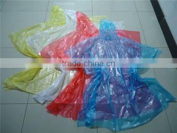 Yellow Waterproof kids raincoat/rain poncho with hood and print