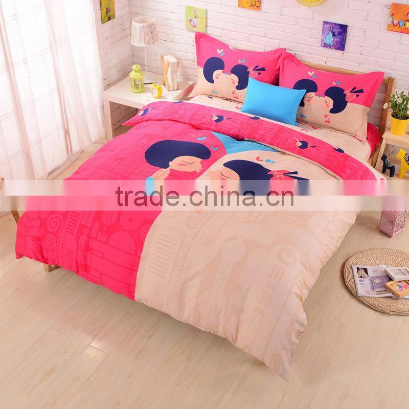wholesale 100%cotton cartoon queen bedding set