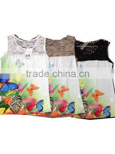 GZY wholesale digital printed tops for women 2016