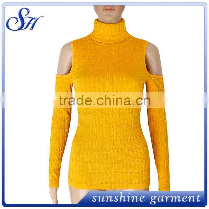 2017 Lady Fashion Off Shoulder Long Seleve top