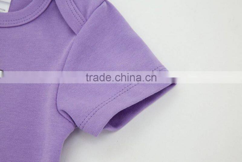 China Factory Cute Cats Design Short Sleeve 100% Cotton Baby Clothes For Newborn