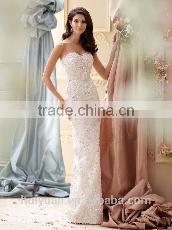 the latest model lace vintage backless a-line wedding dress
