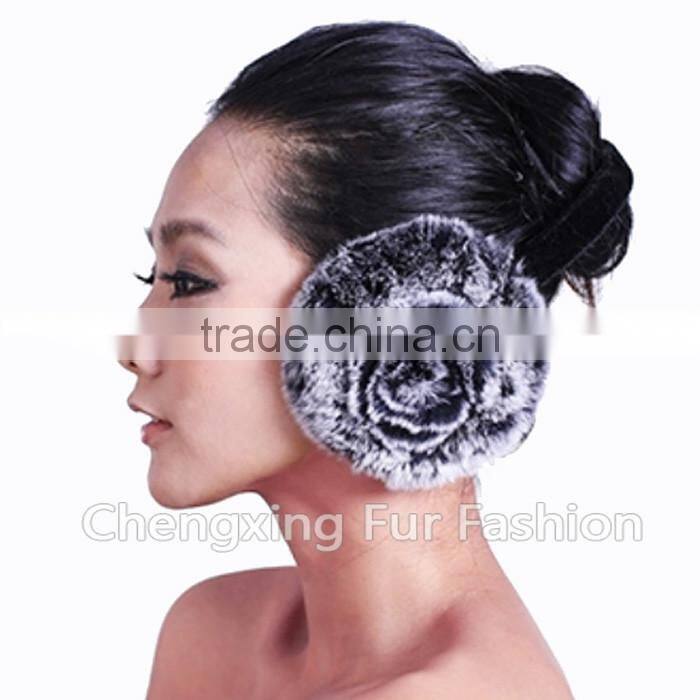 CX-EM-03N Winter Fashion European Pretty Real Rex Rabbit Earmuffs