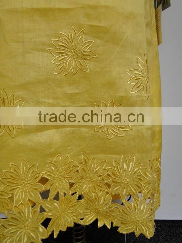 Ladies 2 pcs blouse and skirt embroidery suit