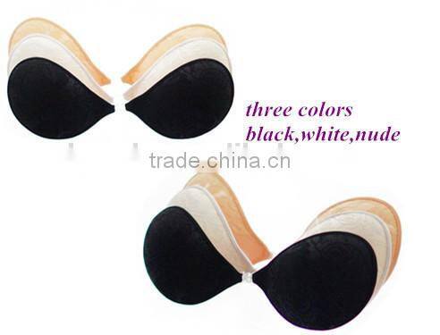 Fashionable Backless Strapless Padded Lace Triangle Bra