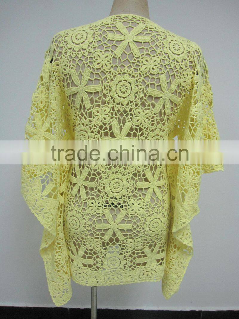 new fashion crochet western ladies summer beach wear kaftans