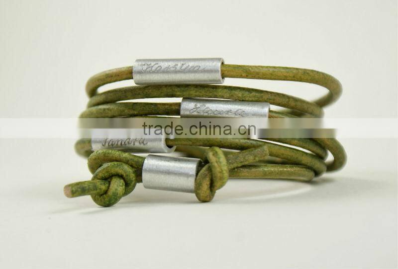 Personalized engraved leather bracelet, wrapped leather bracelet, name/logo stamped multi strand bracelet,buddha charm bracelet